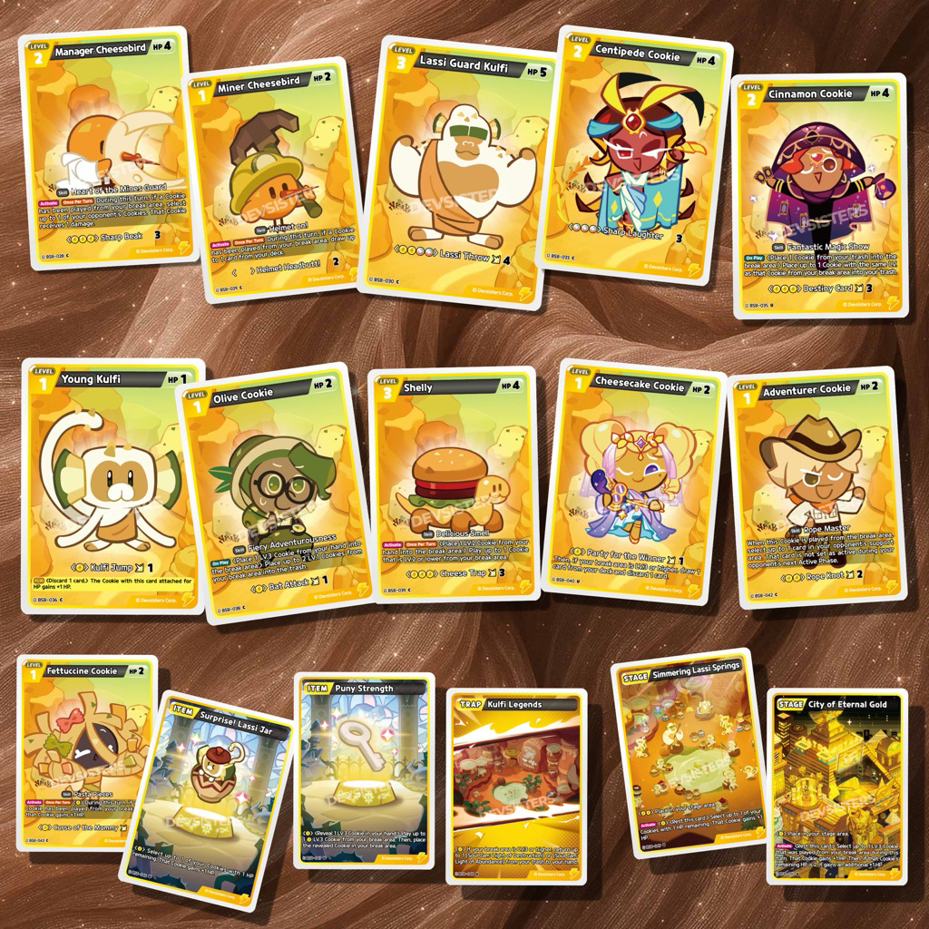 CookieRun ชุด Bs8 ระดับ C,U สีเหลือง ( Eng Ver. )