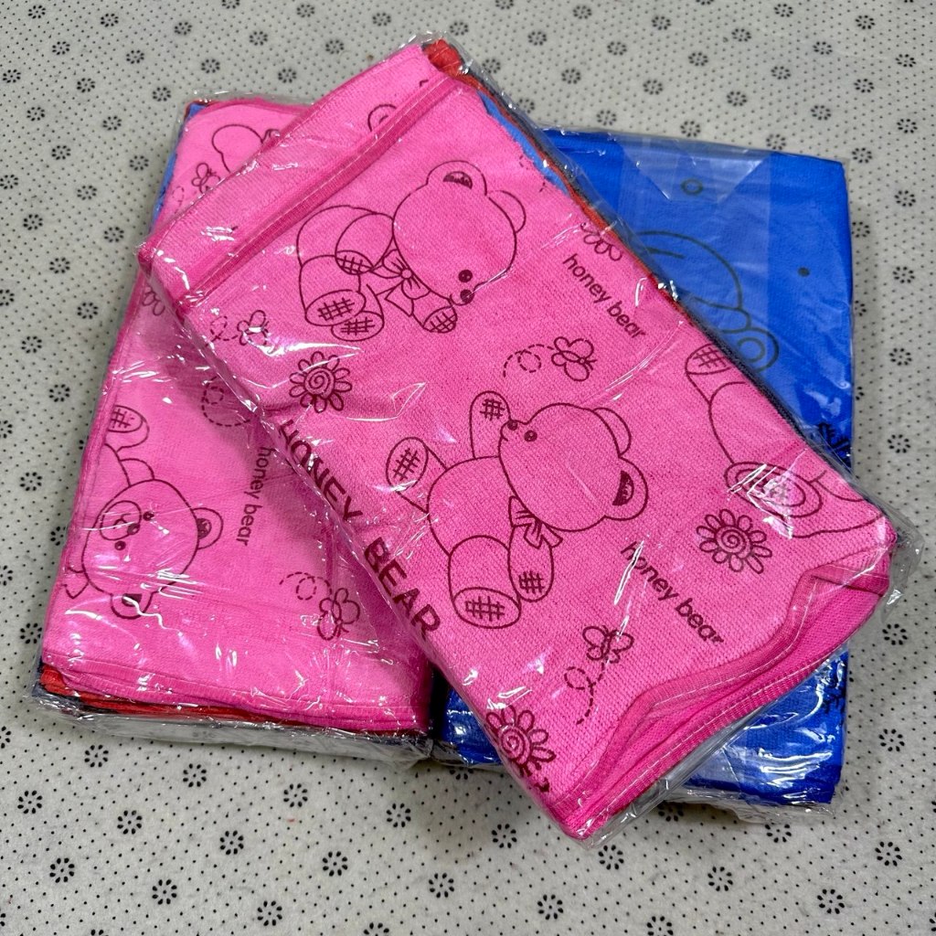 ผ้าเช็ดผม ผ้านาโน แบบบาง ขนาด 35*70.ซม แพ็ค 12ผืน คละสี ผ้าเช็ดหน้า และผ้าเช็ดมือ