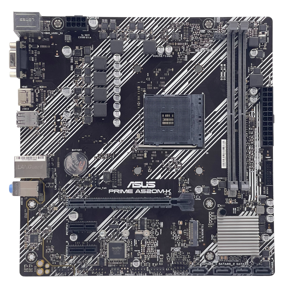 มือสอง เมนบอร์ด ASUS PRIME A520M-K ไม่มีฝาหลัง ใช้งานปกติ มีฝาหลัง ประกัน 90 วัน