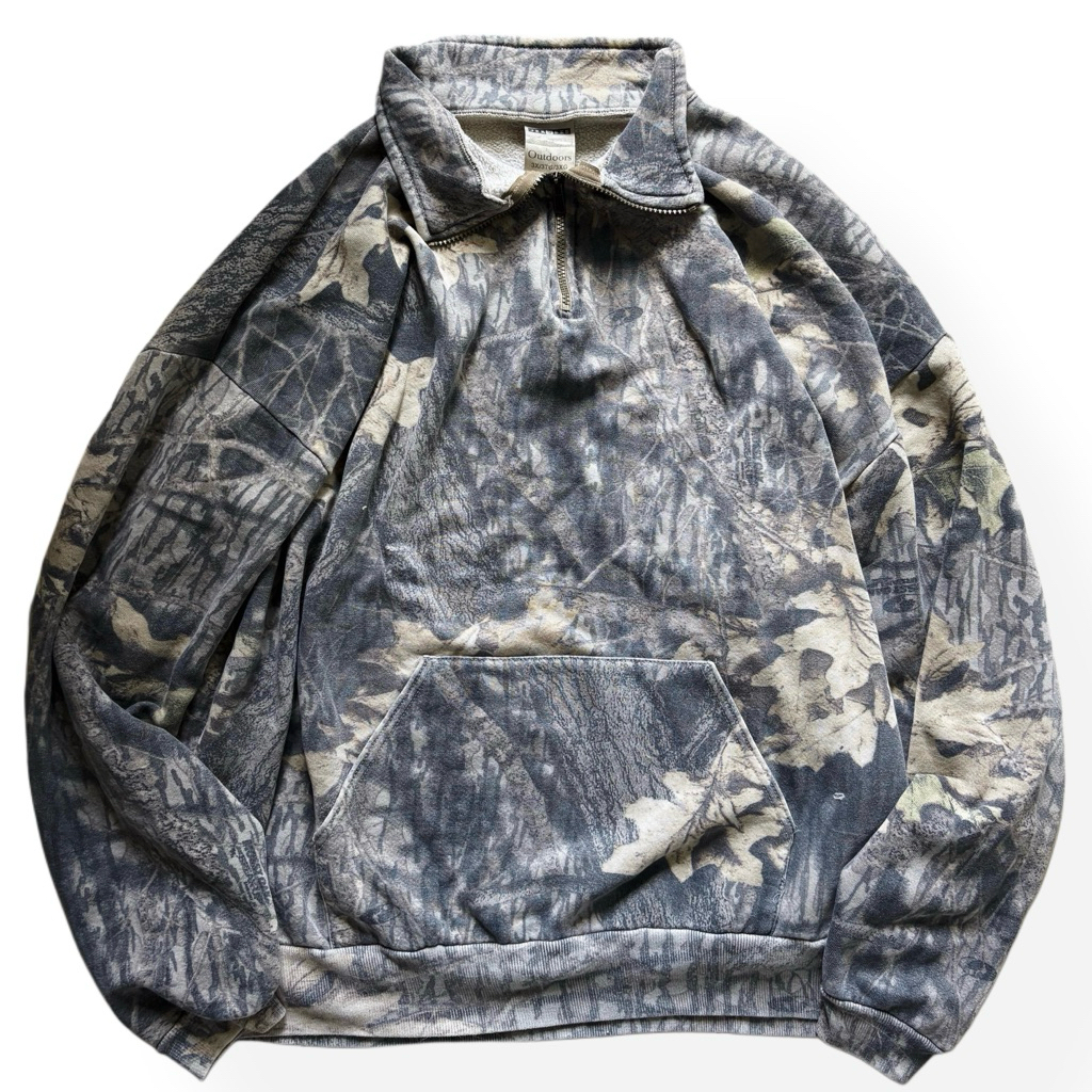 MOSSY OAK HALF ZIP UP SWEATER