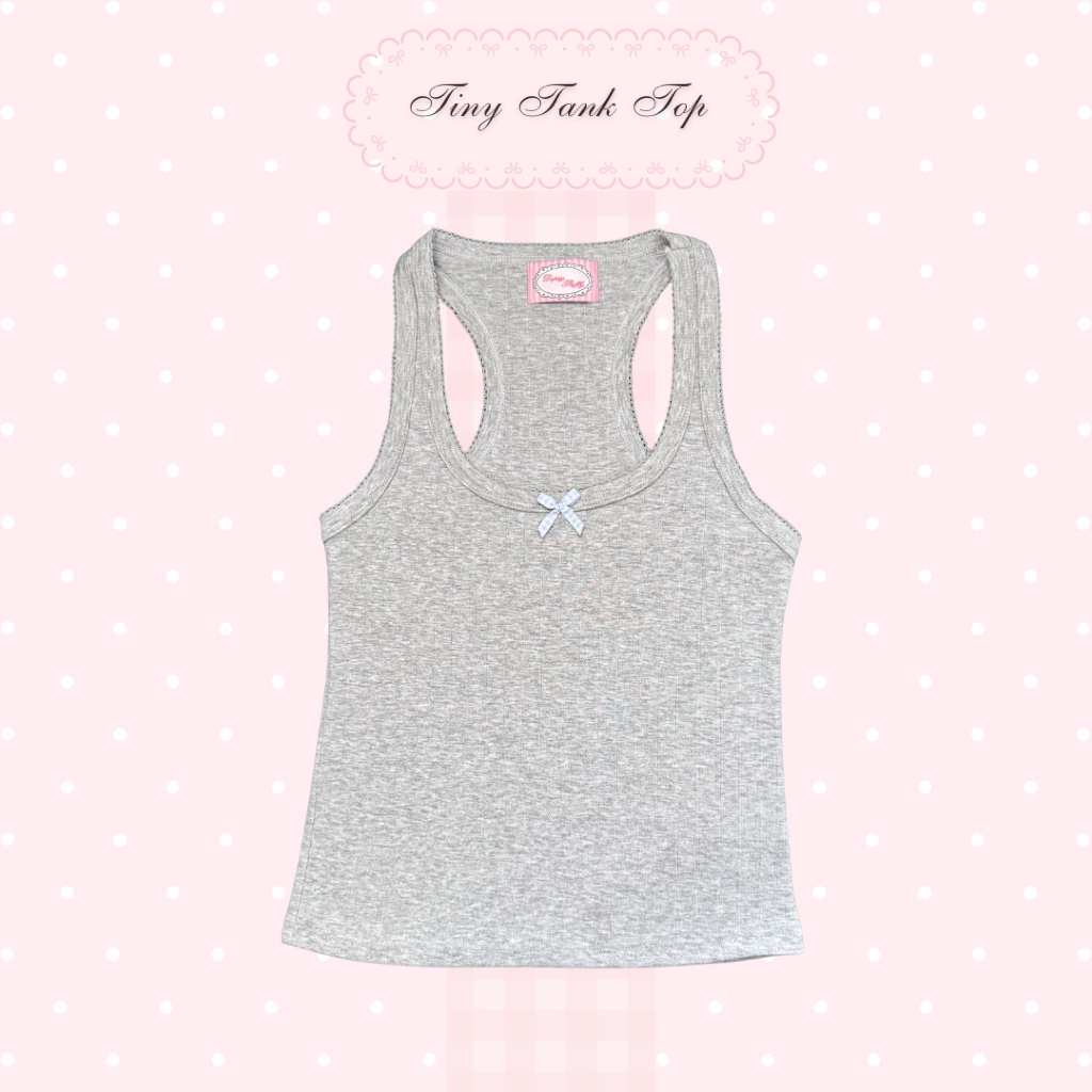 DOPEY.PUFFY / TINY  THANK TOP เสื้อกล้ามเนื้อผ้าฉลุหัวใจ