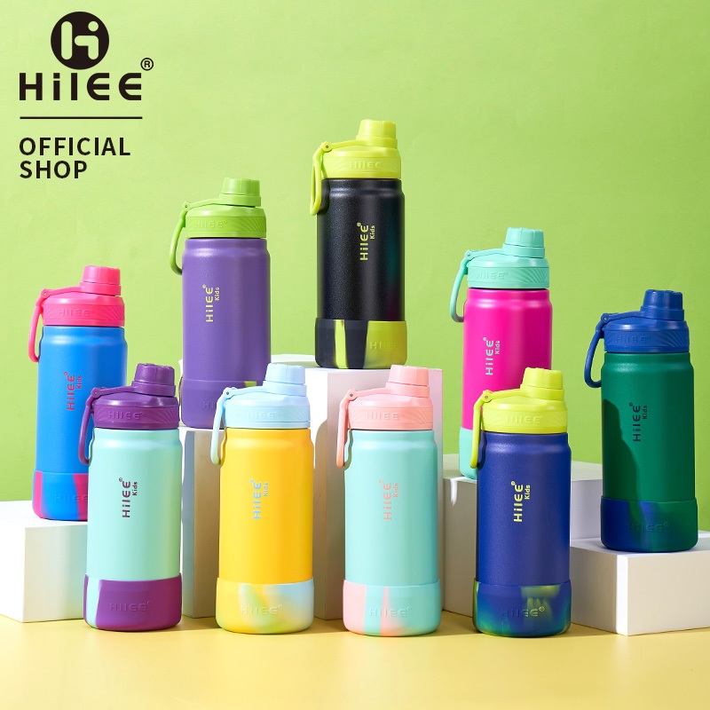 แก้วน้ำเด็ก HILEE CANDY EDITION ฐานซิลิโคนกันลื่น ป้องกันการรั่ว พกพาสะดวก ใช้ในโรงเรียนได้
