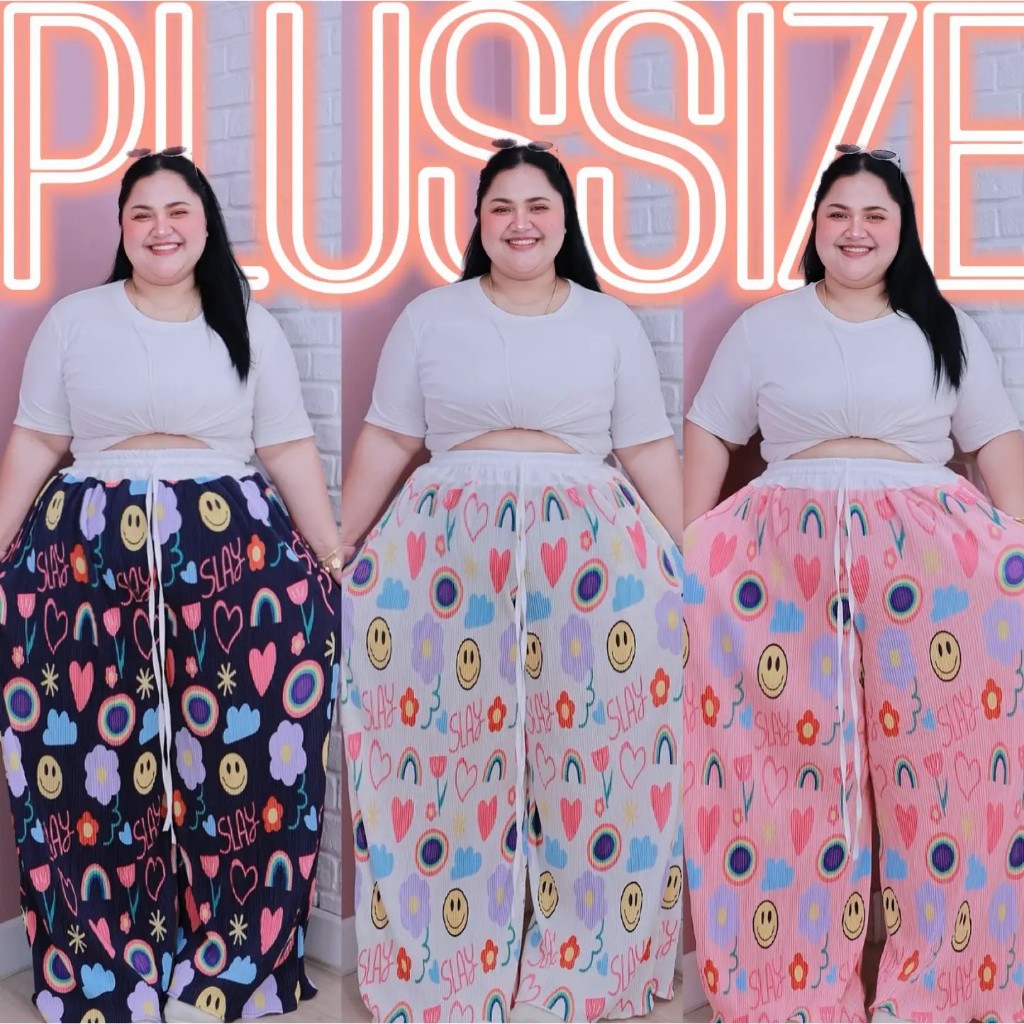 [ ราคาพิเศษ วันนี้วันเดียว 🔥 ] กางเกงขายาวคนอ้วน กางเกงขายาวสาวอวบ ผ้าอัดพรีส ไซส์ใหญ่พิเศษ เอว 60“ ก790/ก791/ก792