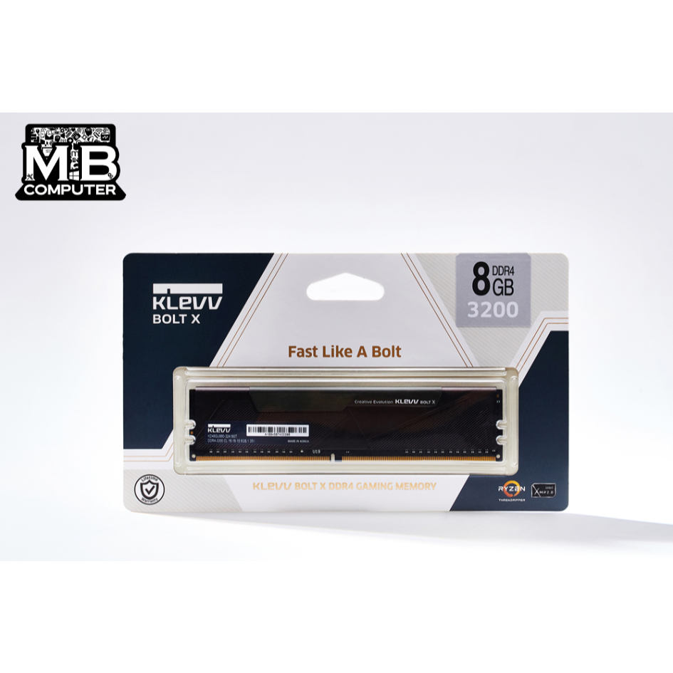 KLEVV BOLT X DDR4 OC Gaming MEMORY - 8GB 3200MHz