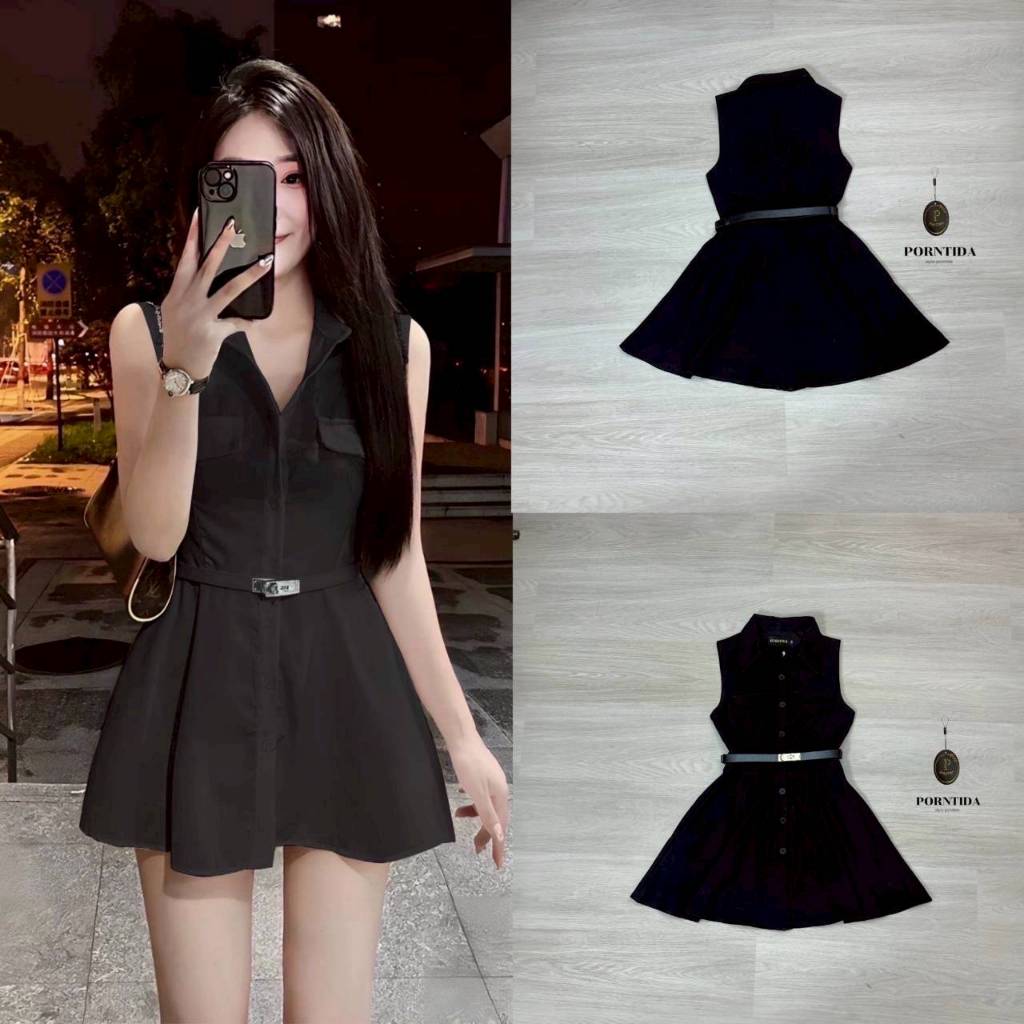 Porntida ชุดเดรสงานเรียบหรูสีดำรุ่นนี้ขายดีตลอดกาลใส่ สวยทุกลุคทุกสไตล์