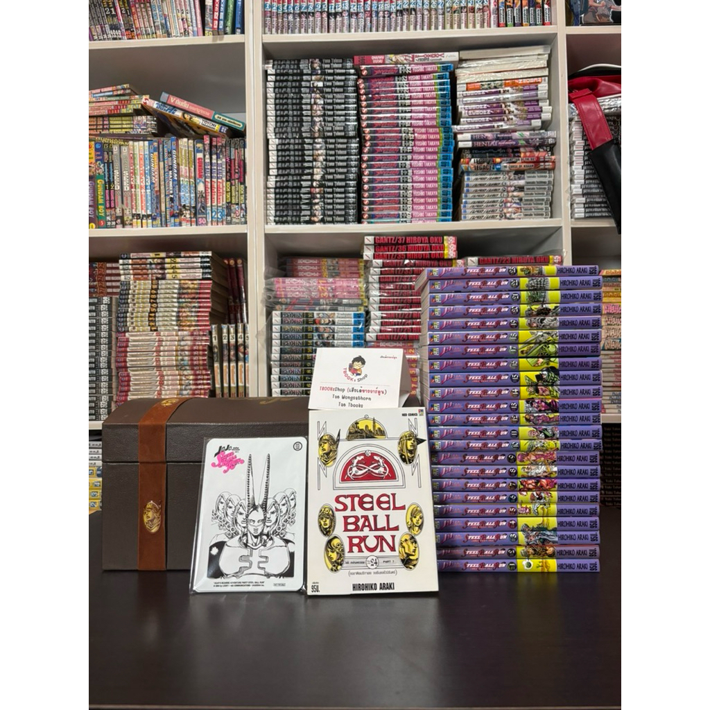 Jojo steel ball run boxset โจโจ้สตีลบอลรัน หีบสมบัติ 1-24 สะสม พร้อมโปสการ์ดครบ