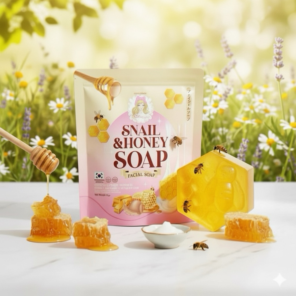 PRETTY GIRL SNAIL & HONEY SOAP พริตตี้ เกิร์ล สเนล แอนด์ ฮันนี่ โซพ