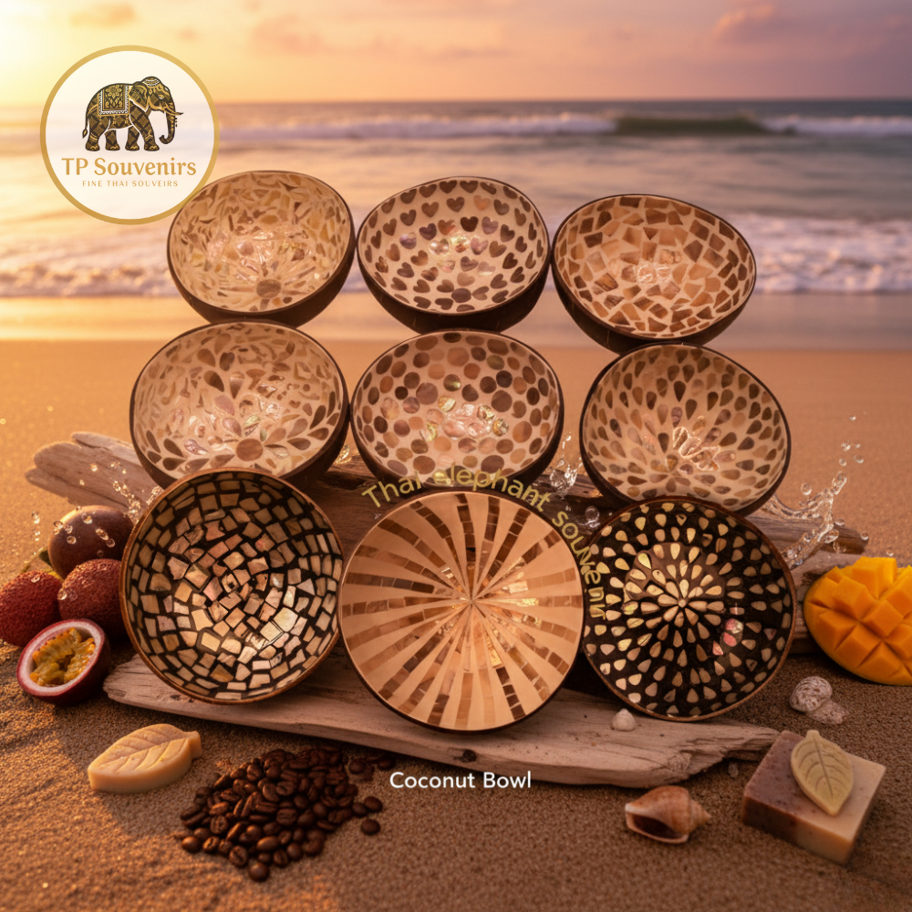 กะลา Coconut Bowl หอยมุกขาว ราคา ถูกที่สุด ดีลบีเคเค รูปภาพหลัก