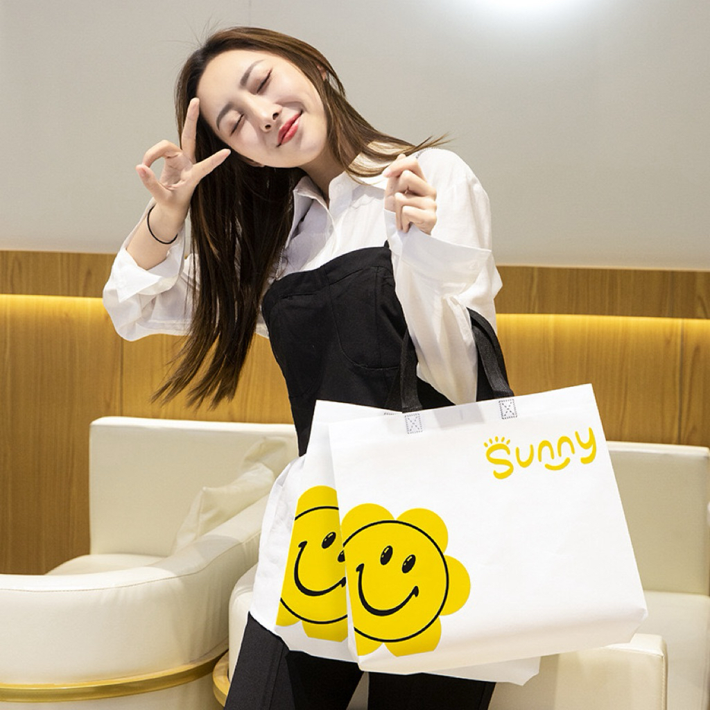 กระเป๋า ถุงผ้าลดโลกร้อน ขนาดพอเหมาะ น่าพกพา 27*32*10cm - รูปที่ 6