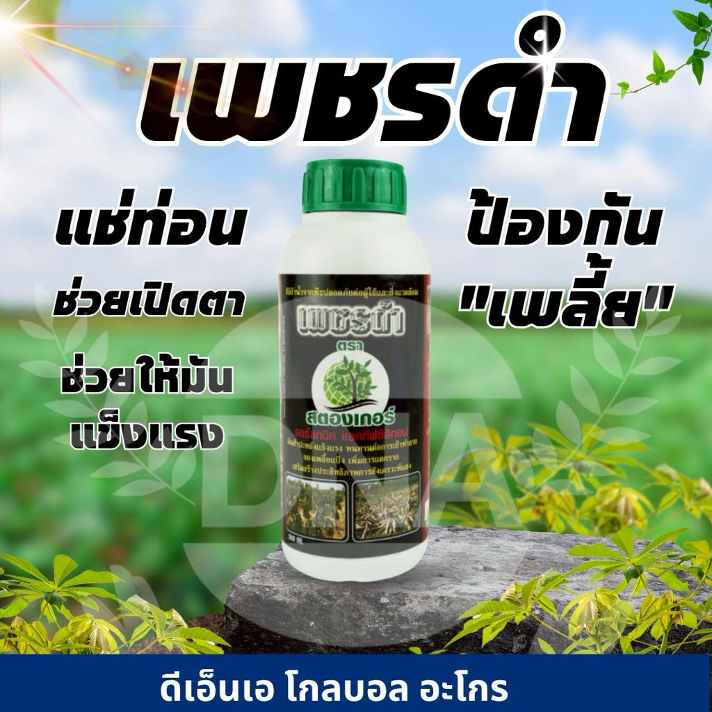 [ 1 ลัง=20ขวด] เพชรดำแช่ท่อน 500มล. เพชรดำเร่งราก