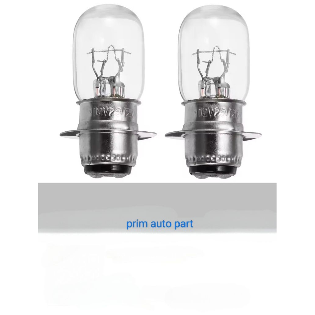 หลอดไฟหน้ามอเตอร์ไซค์เดิม (แป้นเล็ก) T19อย่างดีไส้ไม่สลับ12V/35/35W ใส่Waveได้ทุกรุ่น
