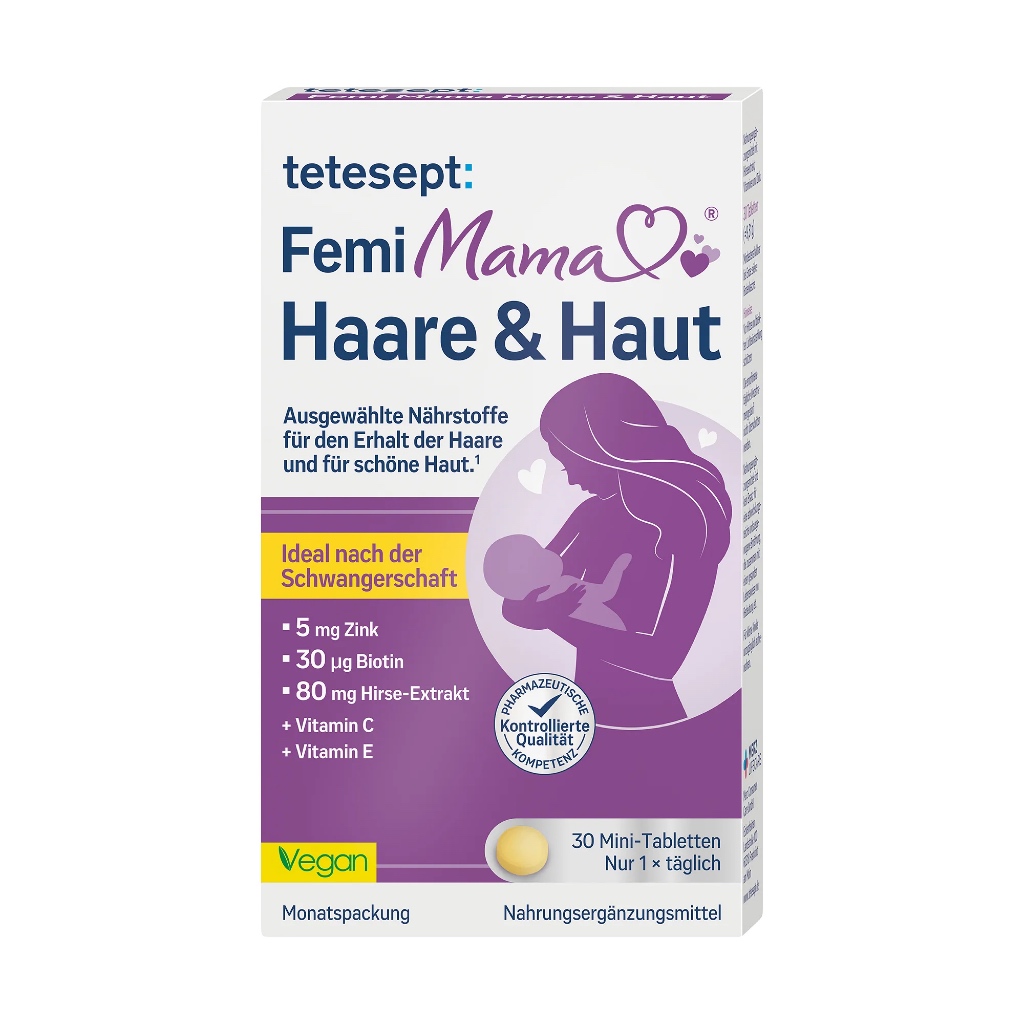 Tetesept Femi Mama Haare & Haut วิตามินบำรุงผมและผิวสำหรับคุณแม่หลังคลอดและให้นมบุตร สินค้าจากเยอรมัน