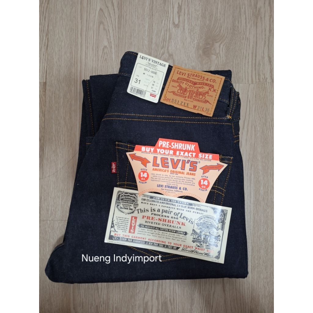 LVCbigE 551ZXX (1963) Made in USA size31/36 button 555