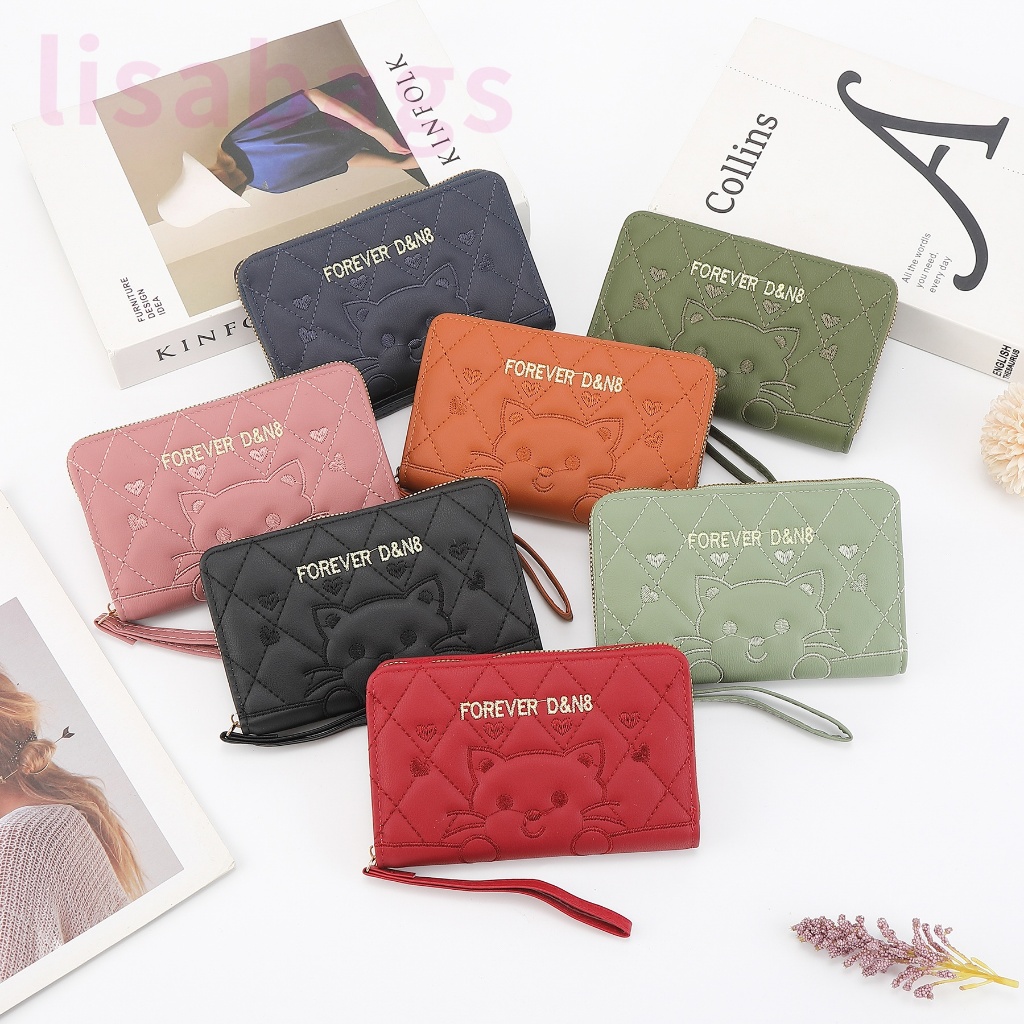 DD061#กระเป๋าสตางค์ราคาถูก36฿กระเป๋าสตางค์ใบกลางมีช่วงใส่บัตรงทั้งหมด4ช่อง 📌วัดสุด:หนังPU รุ่นใหม่