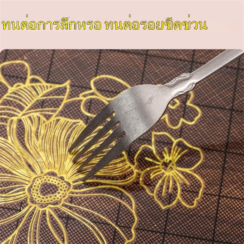 ผ้าปูโต๊ะ PVC ผ้าปูโต๊ะใส สไตล์ยุโรป waterproof กันลื่นกันน้ำมัน ม้วนผ้าปูโต๊ะพลาสติกสำหรับโต๊ะแก้ว ทนความร้อนสูง - รูปที่ 6