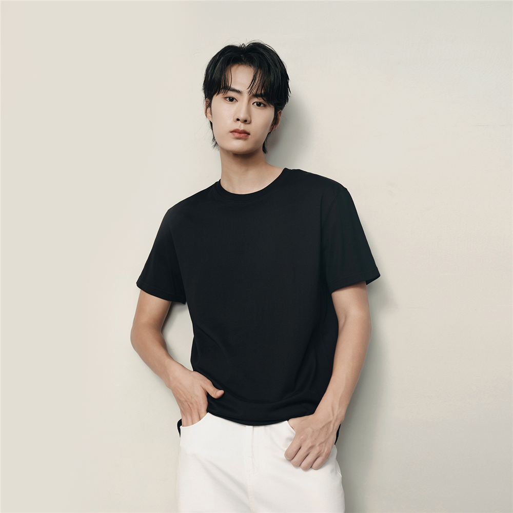 GIORDANO (Korea Collection) เสื้อยืดผู้ชาย Men's Soft-Touch Plain T-shirt 01025565