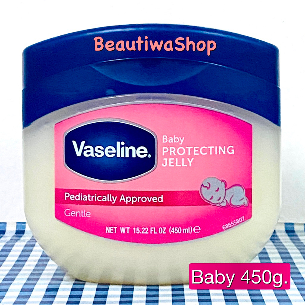 Vaseline® Petroleum Jelly Baby 369g.วาสลีน ปิโตเลี่ยมเจลลี่ ขนาดจัมโบ้ ช่วยป้องกันการเกิดผื่นผ้าอ้อม ผิวบอบบางแพ้ง่าย