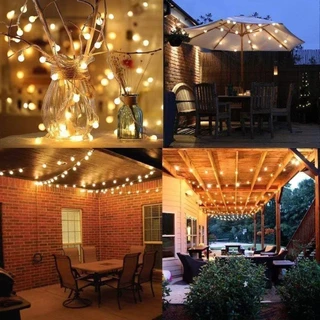 พร้อมส่ง โซล่าเซลล์ ไฟปิงปอง ไฟแต่งห้อง ไฟกระพริบ 20/30/50/100 LED ประหยัดไฟมาก ทนแดด ทนฝน ไฟตกแต่งสวนและกลางแจ้ง