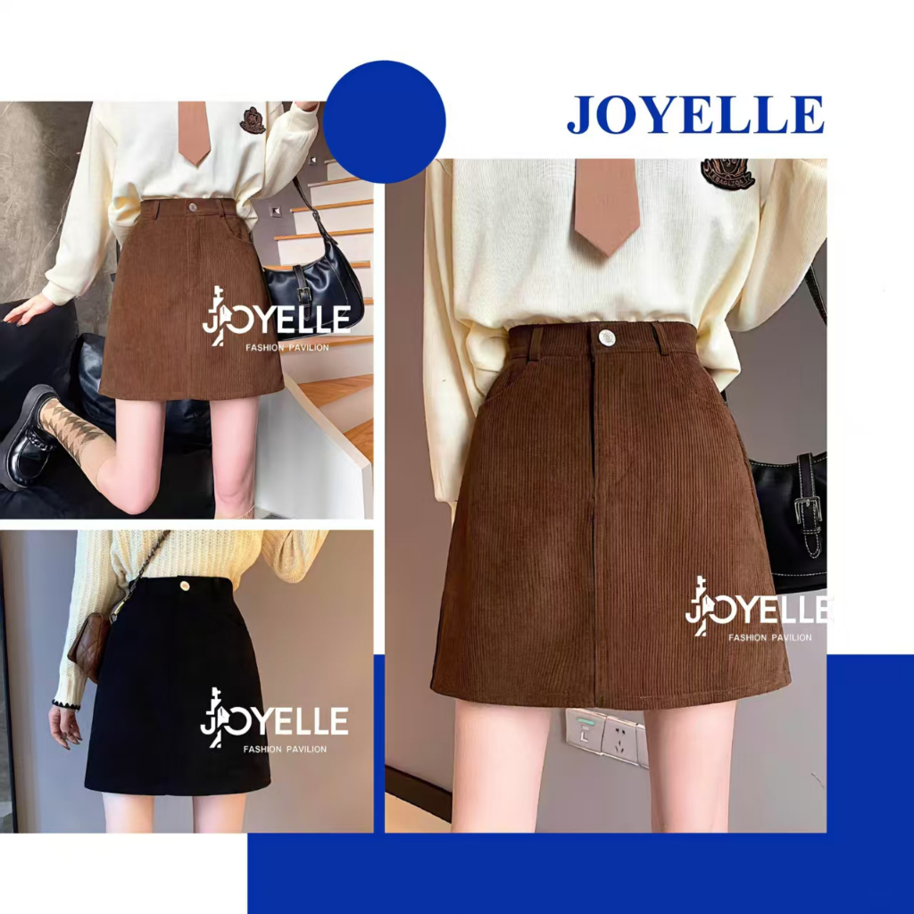 พร้อมส่ง กระโปรงสั้น ทรงเอ ผ้าลูกฟูก มีซับใน แฟชั่นสไตล์ มินิมอล Clothing Women