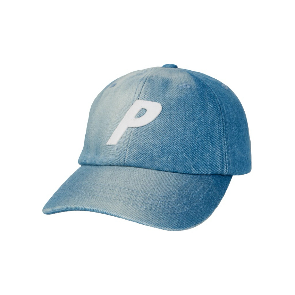 ใหม่ พร้อมส่ง ของแท้ หมวก Palace Skateboards P-Logo Denim colorway