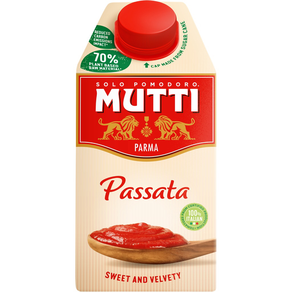 Mutti ซอสมะเขือเทศพิวเร่ 100% จากอิตาลี 500 กรัม | Tomato Purée (Passata)