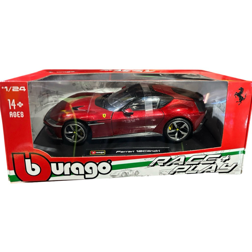 รถ Ferrari 12Cilindri (งานเหล็ก Bburago)สเกล1:24 ประตูเปิด/ปิดได้รายละเอียดสวยสมจริงเป็นงานโมเดลตั้งโชว์ได้🇹🇭