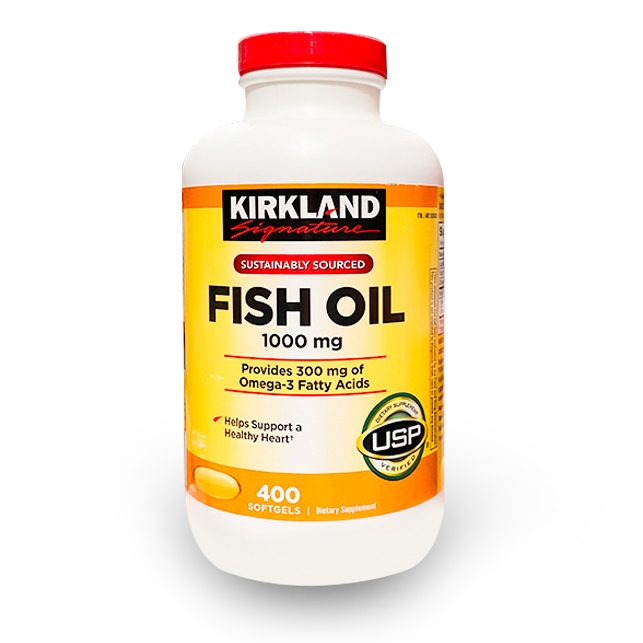 (Exp.08/2027)Kirkland Signature Fish Oil 1000 mg 400 เม็ด