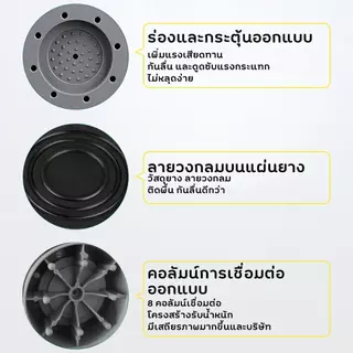 ขารองเครื่องซักผ้า รองตู้เย็น รองโต๊ะ เพิ่มความสูง กันลื่น ลดเสียงลดแรงกระแทก 4 ชิ้นา