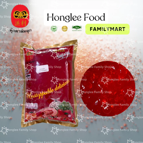 มุกสตรอเบอรี่ 1ถุง ตราตุ๊กตาล้มลุกมุก สินค้าดีมีคุณภาพหอมหวานอร่อย(1000กรัม)