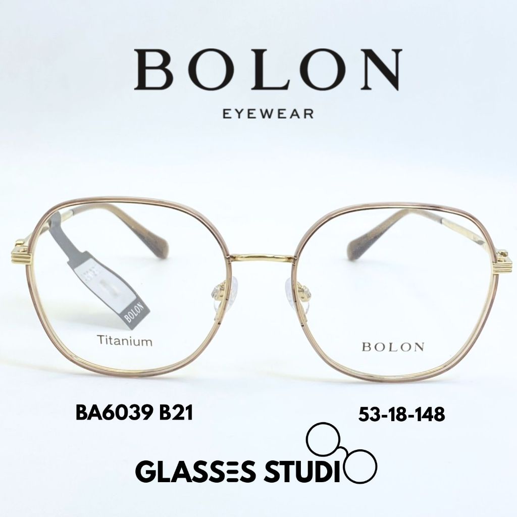 กรอบแว่น BOLON BA6039 (สีน้ำตาลทอง,สีเทาเงิน) 53-18-148