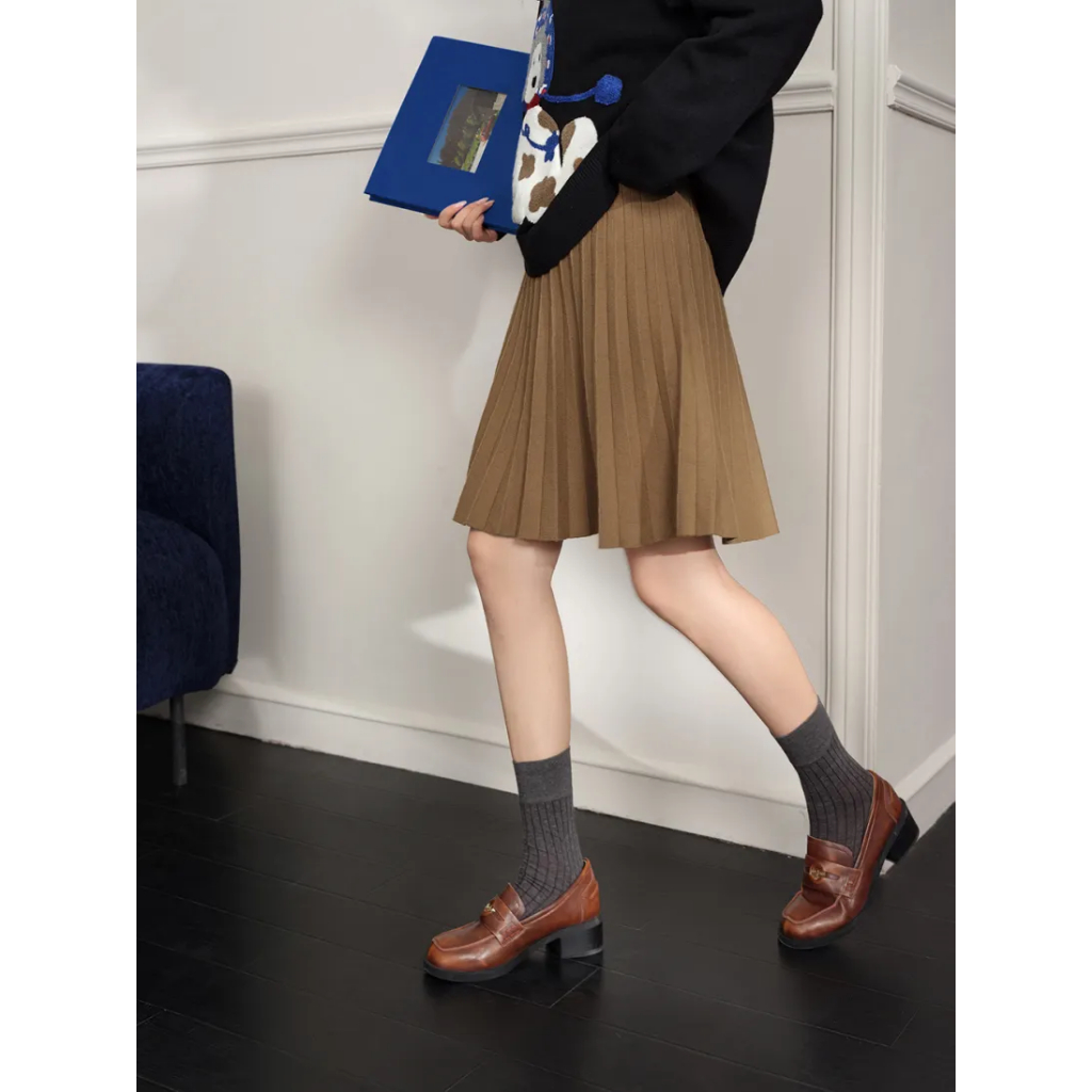 [พรีออเดอร์] ❤KUOSE : Knit Pleated Skirt❤