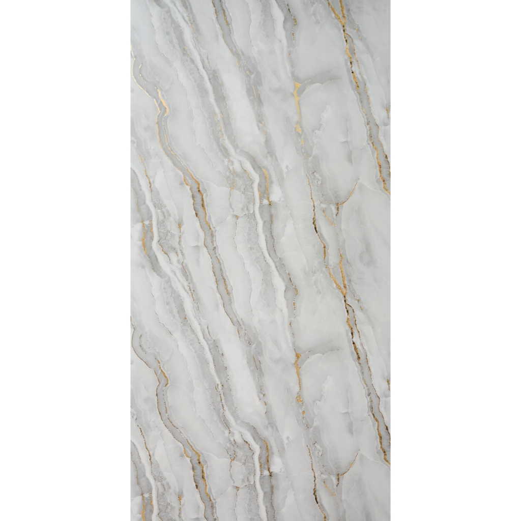 TNP บอร์ด SPC ลายหินอ่อน เคลือบ UV High Glossy สำหรับตกแต่งผนัง ทนความชื้น หนา 2.5 มม.