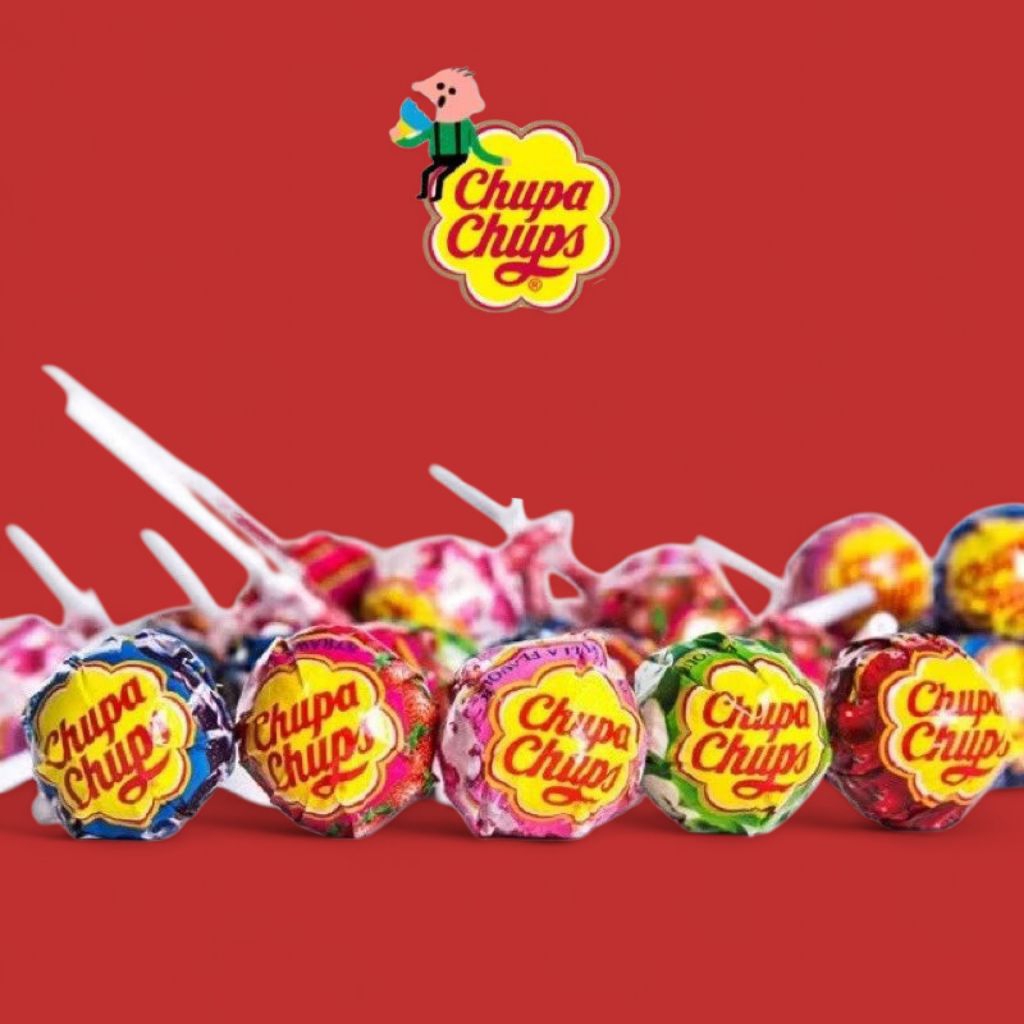 อมยิ้ม จูปาจุ๊บ Chupa Chups (20ชิ้น) คละรส ลูกใหญ่ ขนม Candy จูปาจุ๊ปส์