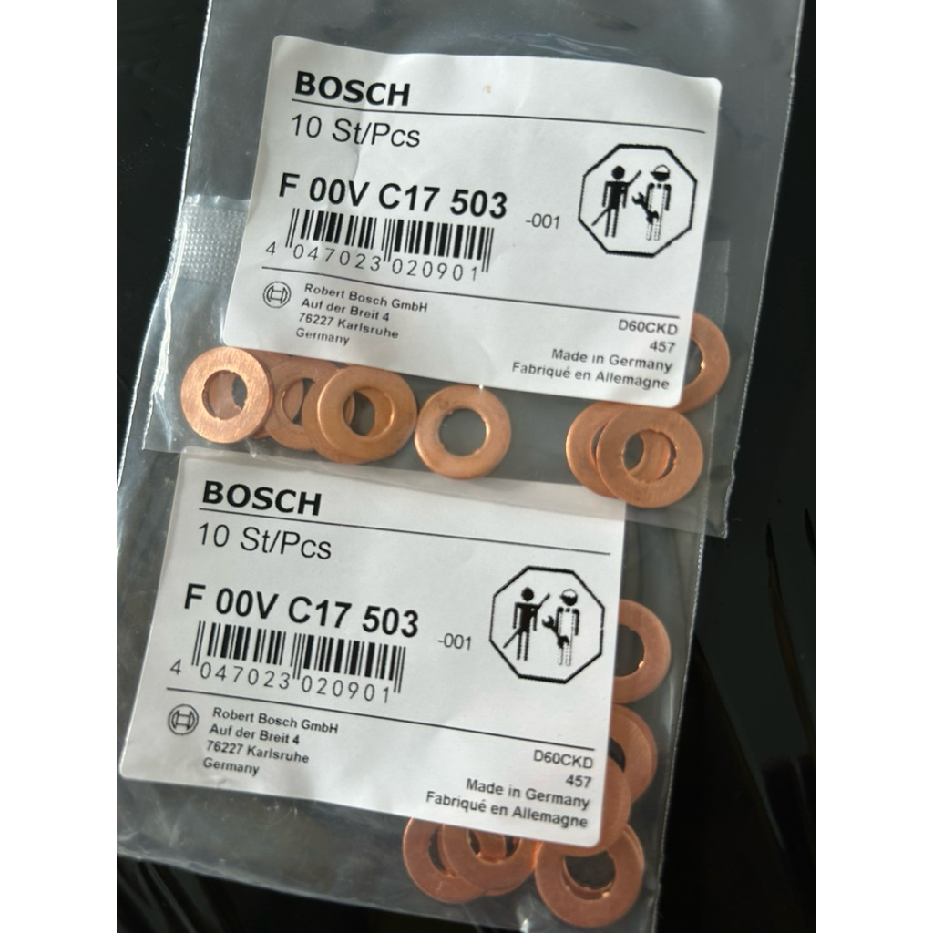 injector gasket  BMW ชุดแหวนรองหัวฉีด ( แหวดีเซล M47 M57 N47 N57 รุ่น E90 E60 F30 F10 F02 X1 X3 X5 (