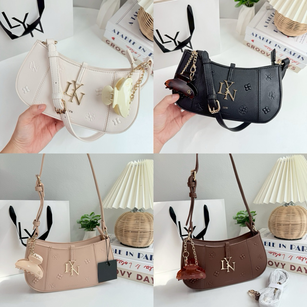 ฟรี❗️กิ๊ฟติดผม❤️กระเป๋าสะพายข้าง ทรง hobo สวยมาก