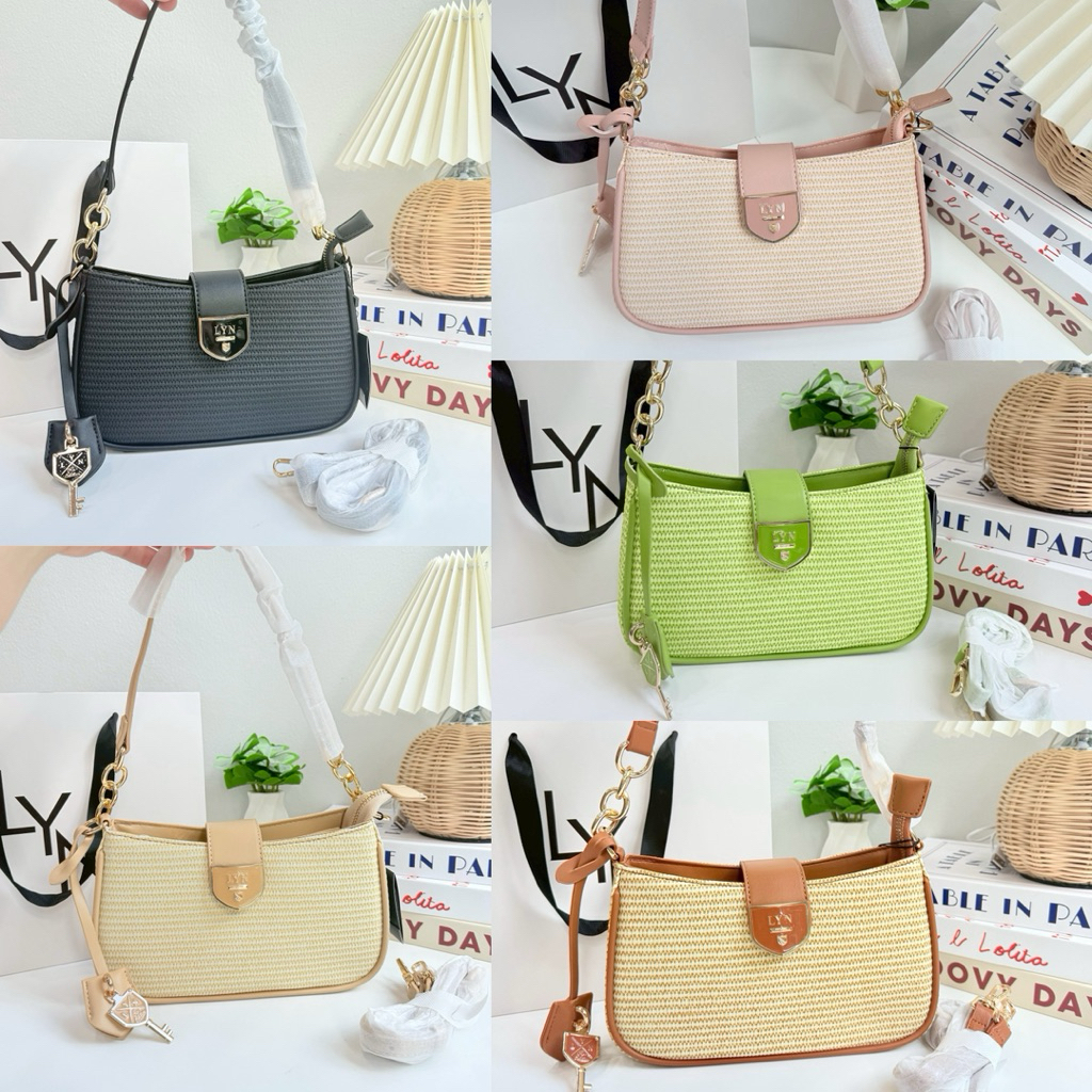 2025✨ กระเป๋าสะพายข้าง LYN raw ตัวกระเป๋าเป็นหนังทั้งใบ❤️