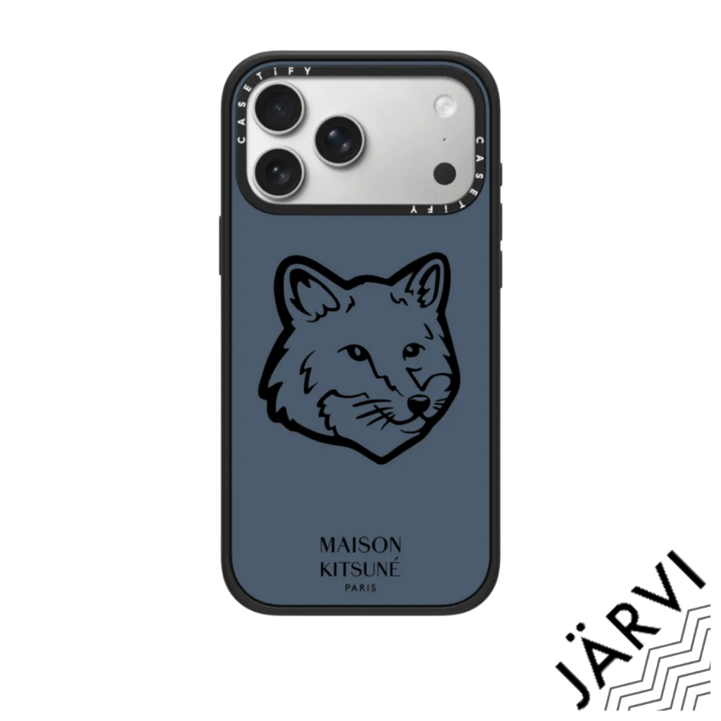 CASETiFY | Classic Fox Logo Case - Seine Blue [Maison Kitsune] #For iPhone Samsung #แท้