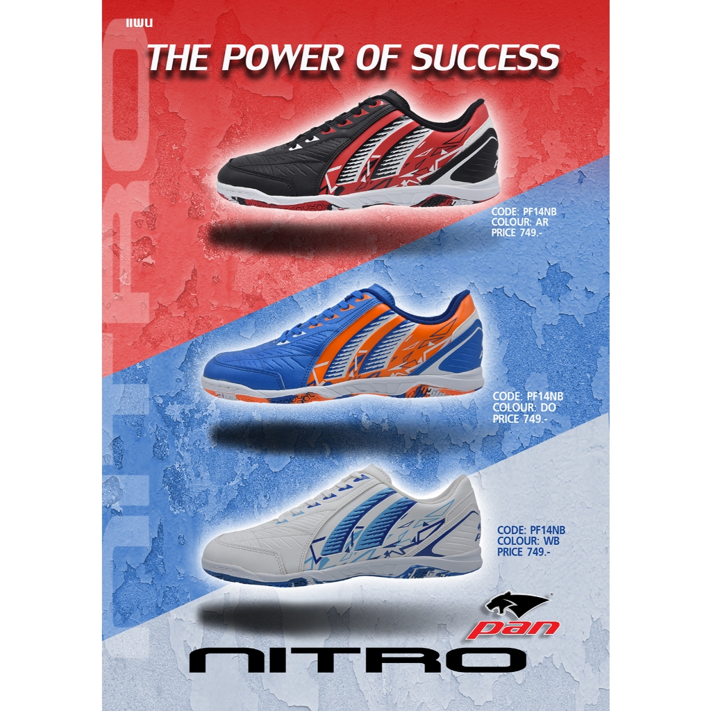รองเท้าฟุตซอล PAN NITRO ⚡️ PF14NB