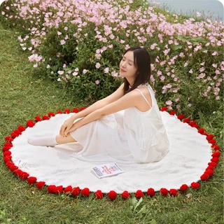 ผ้าห่มช่อกุหลาบ สินค้าสำเร็จรูป size: 60/80/110/160cm ของขวัญวันวาเลนไทน์