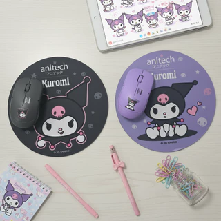Anitech ชุดคอมโบเซ็ตเม้าส์ไร้สาย+แผ่นรองเม้าส์เม้าส์ไร้สาย รุ่น WMP01 DPI: 1200 เชื่อมแบบ USB