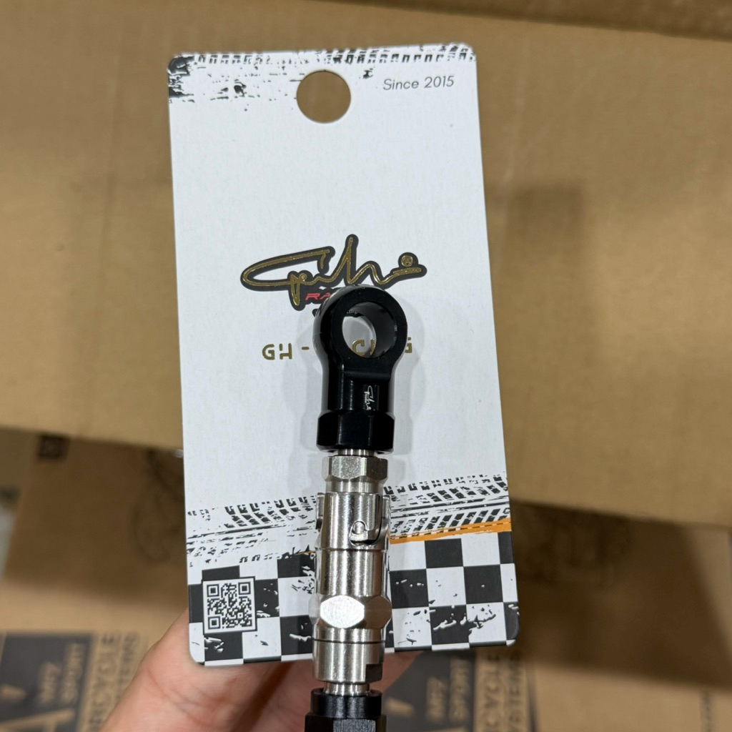 ห่วงตรงต่อวาล์วปลดGH Racing สีดำ
