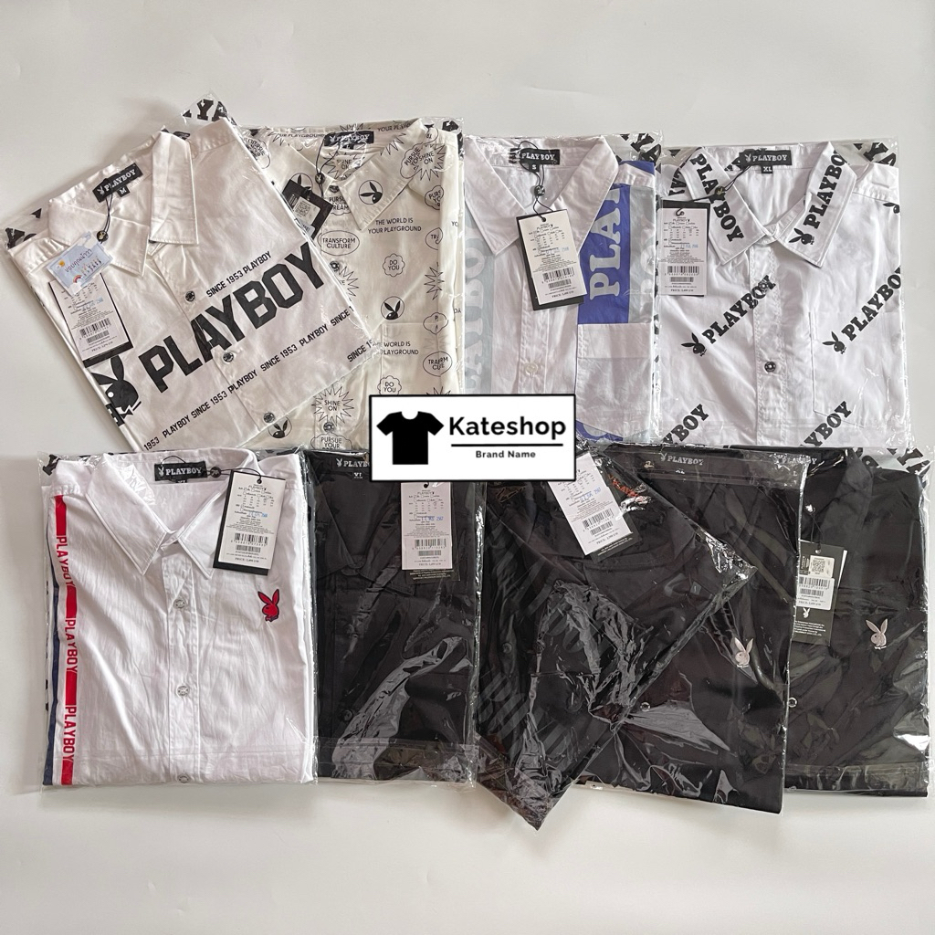 🎊 🐰 เสื้อเชิ้ตผู้ชาย playboy 🎉 ลดราคา
