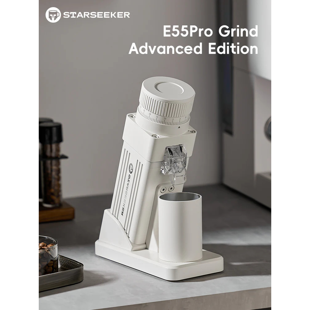 【รุ่นใหม่】STARSEEKER E55 Pro Electric Coffee Grinder 55MM  เครื่องบดเมล็ดกาแฟ Titanium Cone Burr