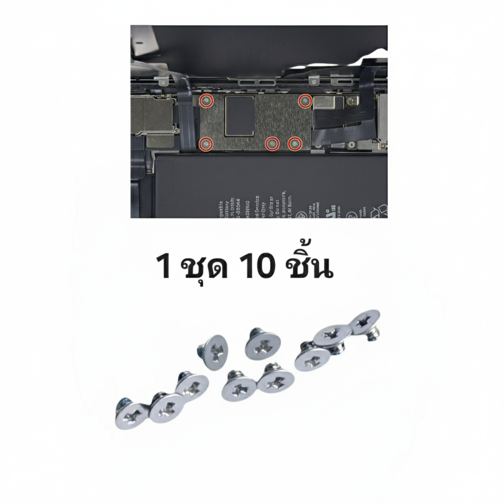 น๊อตสำหรับยึดฝาครอบแบต/น๊อตยึดฝาครอบจอ/น๊อต3แฉก 1.0mm 10ชิ้น #251