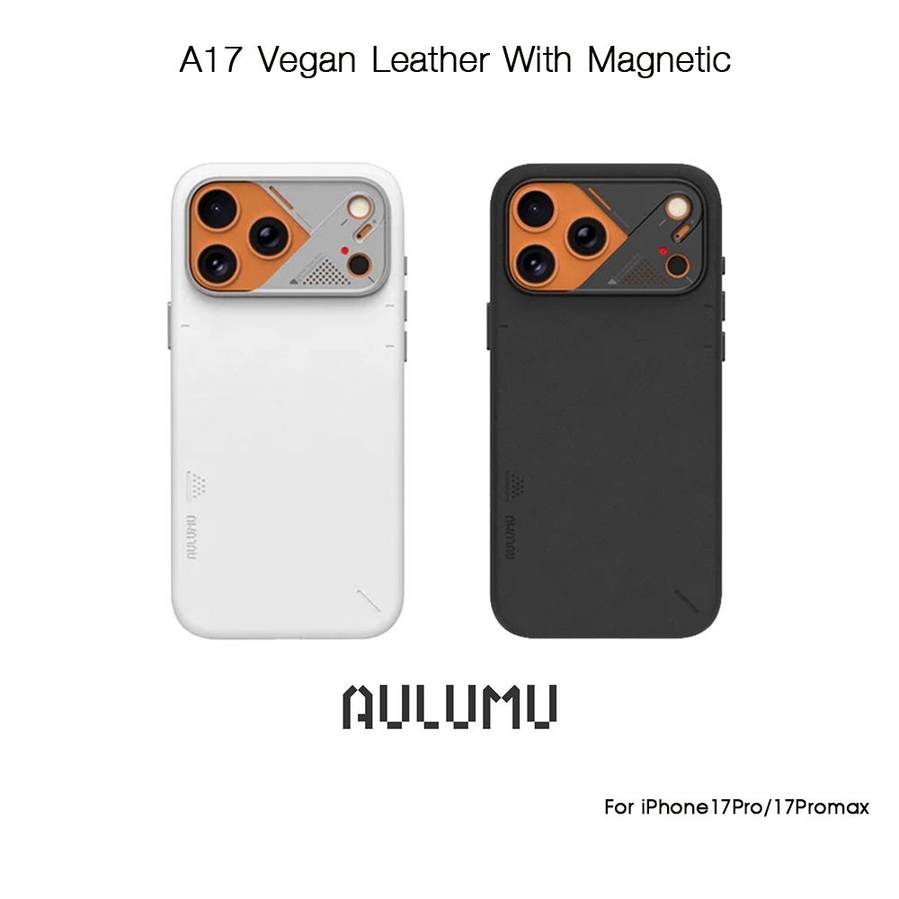 Aulumu A17 Vegan Leather With Magnetic เคสหนังVeganกันกระแทกเกรดพรีเมี่่ยม เคสสำหรับ iPhone17Pro/17P