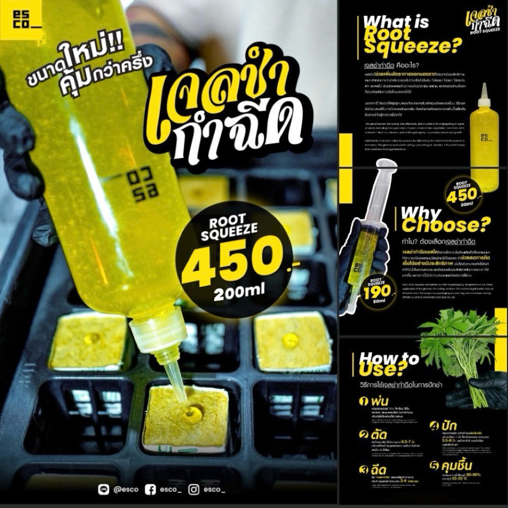 ✅สูตรใหม่ ✅ เจลชำกิ่งสำหรับเร่งราก ปักกิ่ง ชำต้นไม้  200 ml.‼️พร้อมส่ง‼️