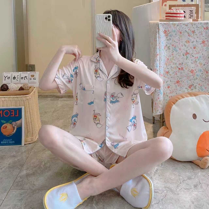 ZZ HOME เซทชุดนอนผู้หญิง ลายการ์ตูนน่ารัก  สไตล์เเฟชั่น เนื้อผ้าคุณภาพดี ผ้านุ่มนิ่มใส่สบาย สินค้าพร้อมจัดส่งจากไทย - รูปที่ 7