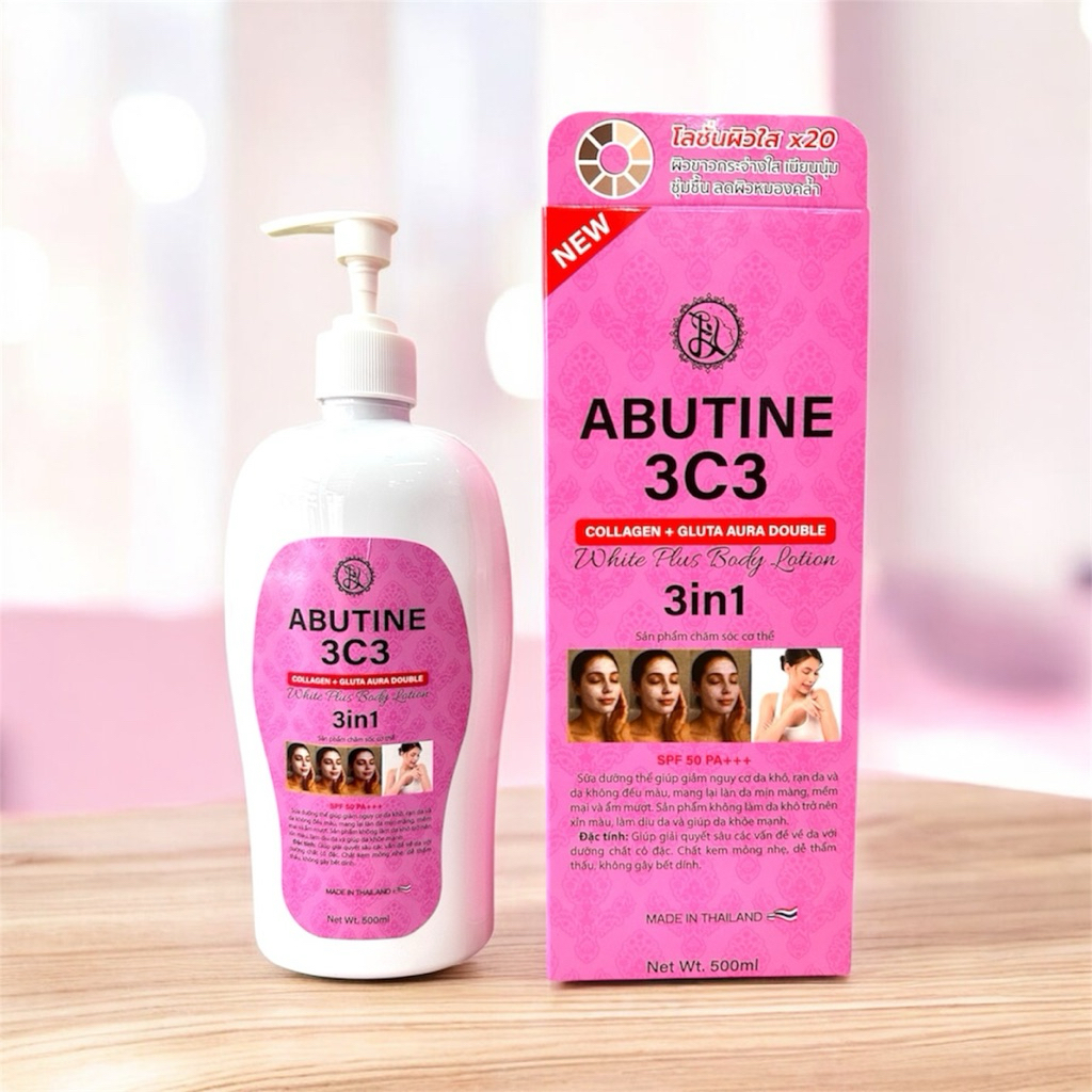 ABUTIN 3C3 COLLAGEN + GLUTA AURA DOUBLE White Plus Body Lation โลชั่น อาร์บูติน 3C3 คอลลาเจนกลูต้า 5