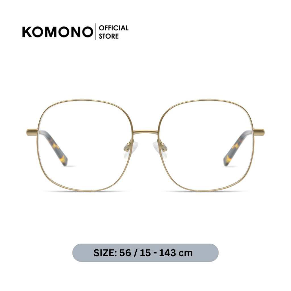 [Titanium] KOMONO Aria White Gold กรอบแว่นตาทรงกลม สีทอง