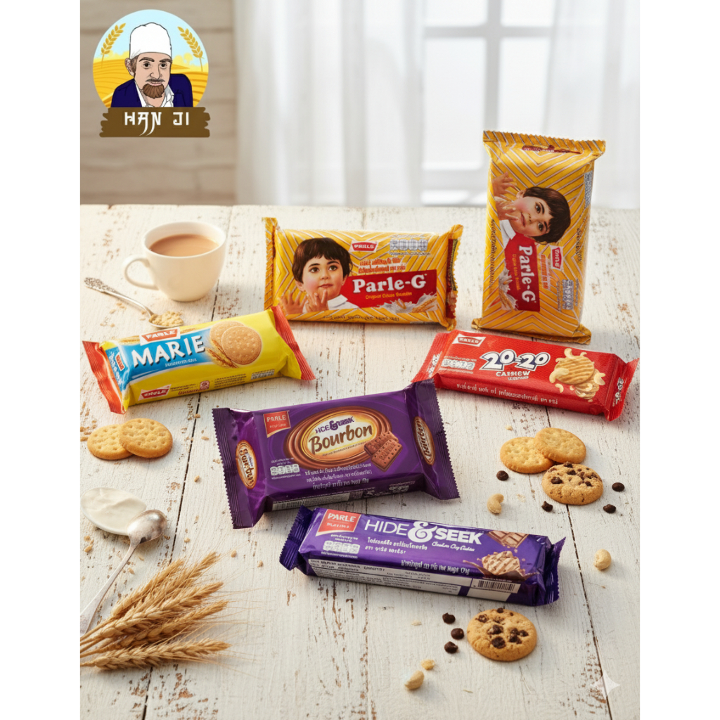 Parle Biscuits ขนมบิสกิตนำเข้าจากอินเดีย ของแท้ Parle G Bourbon 20-20 Hide&Seek Marie
